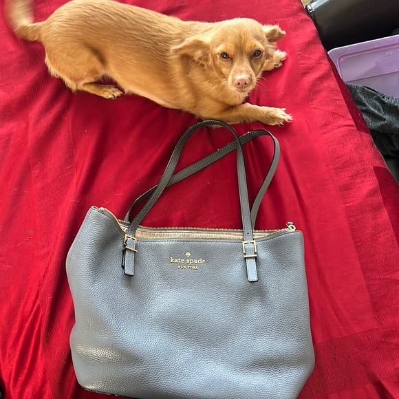 kate spade Handbags - Loved grey Kate Spade satchel, has more life yet to live